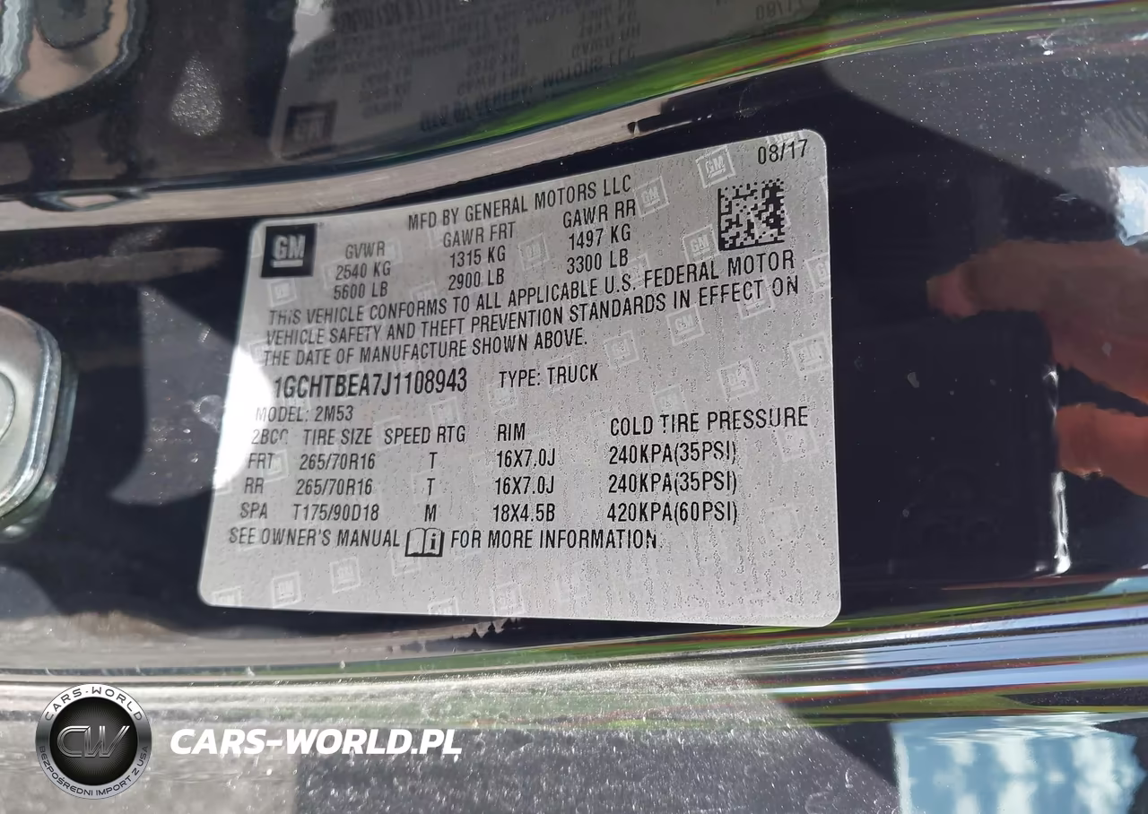 2018 Chevrolet Colorado 4Wd Work Truck VIN:1GCHTBEA7J1108943 - 5