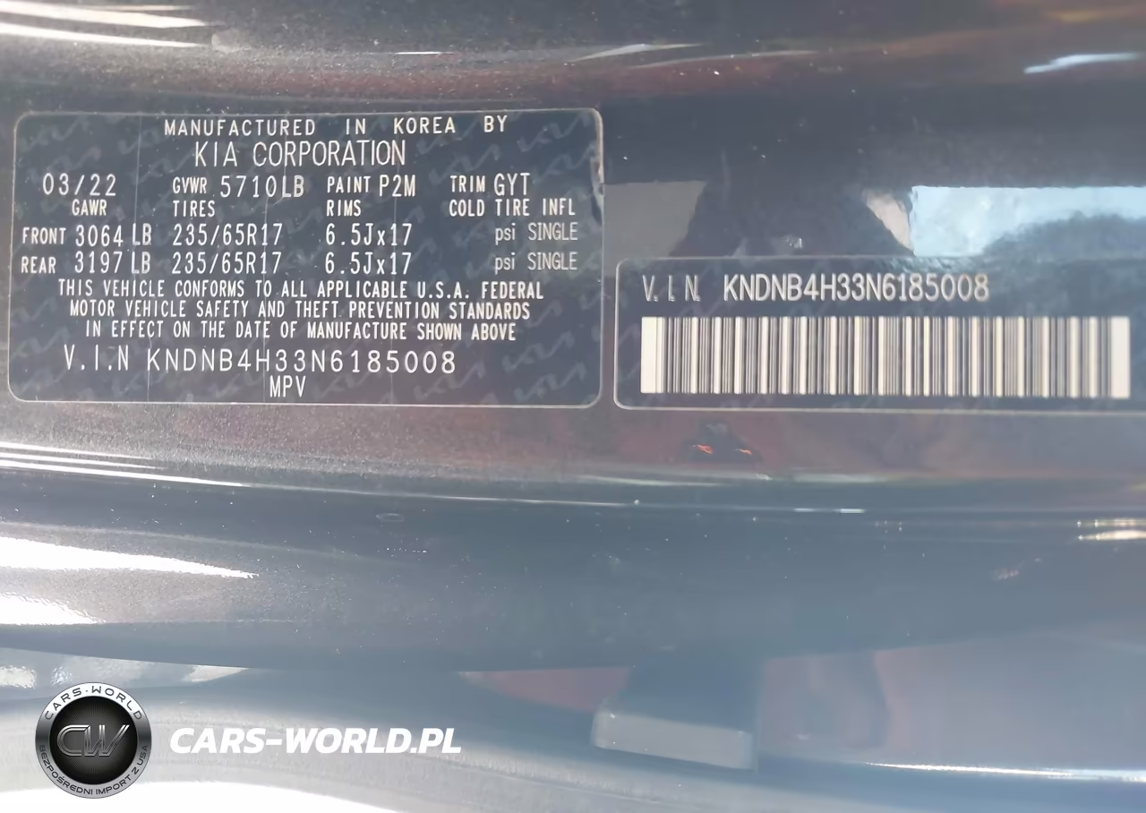 2022 Kia Carnival Mpv Lx VIN:KNDNB4H33N6185008 - 9