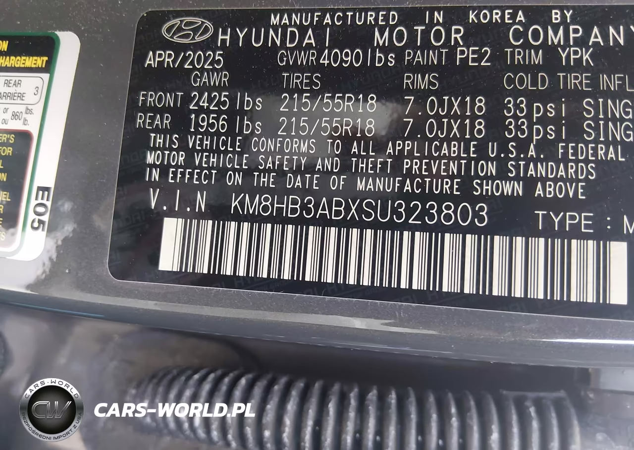 2025 Hyundai Kona Sel VIN:KM8HB3ABXSU323803 - 9