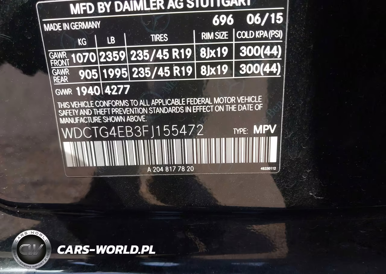 2015 Mercedes-Benz Gla 250 VIN:WDCTG4EB3FJ155472 - 9