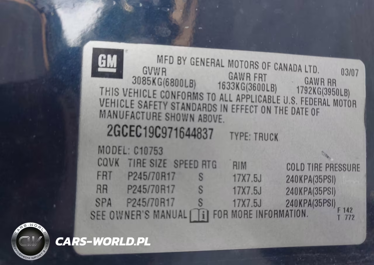 2007 Chevrolet Silverado 1500 Lt1 VIN:2GCEC19C971644837 - 9