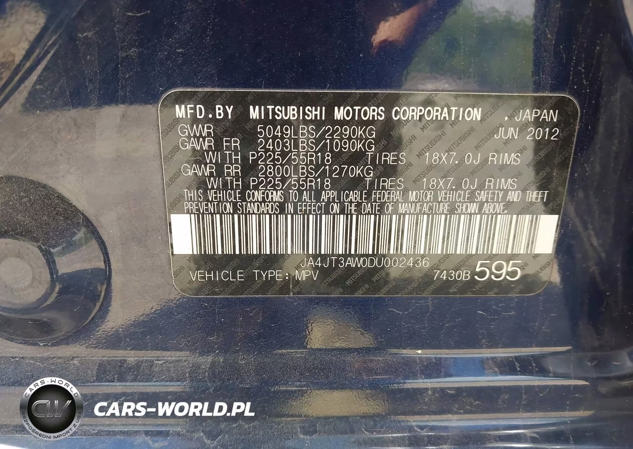2013 Mitsubishi Outlander Se VIN:JA4JT3AW0DU002436 - 9