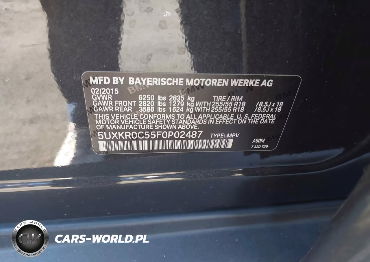 2015 BMW X5 xDrive35I VIN:5UXKR0C55F0P02487 - 9