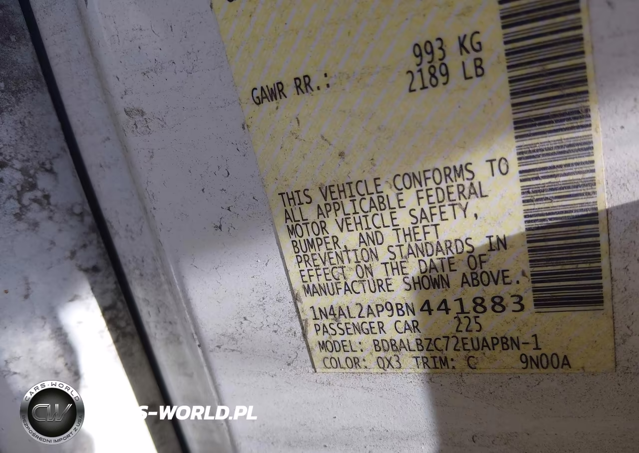 2011 Nissan Altima 2.5 S VIN:1N4AL2AP9BN441883 - 9