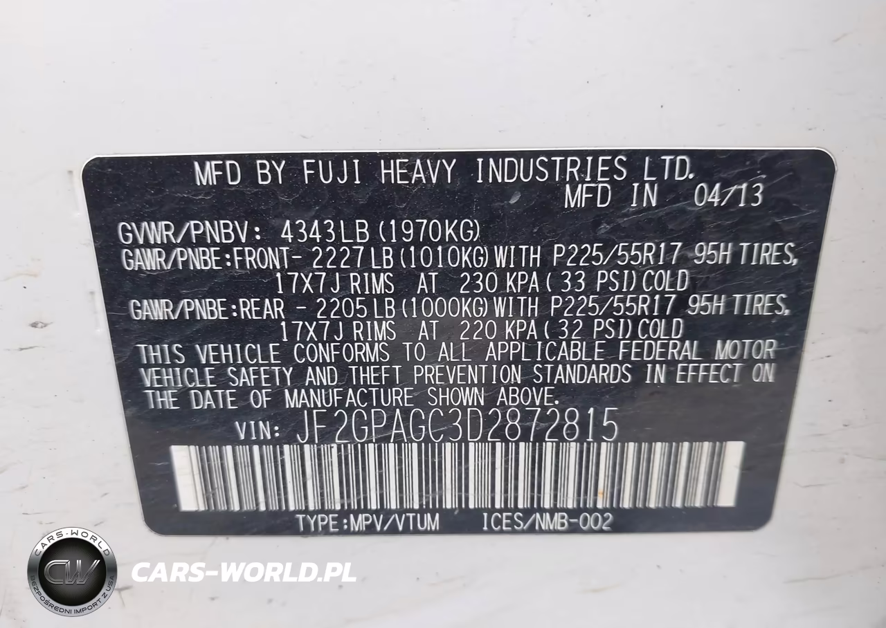 2013 Subaru Xv Crosstrek 2.0I Limited VIN:JF2GPAGC3D2872815 - 9