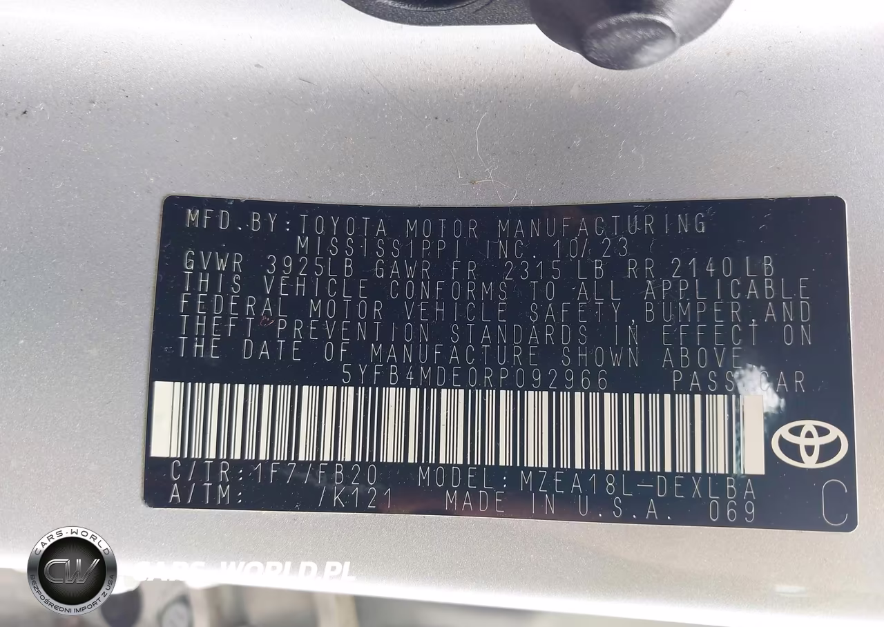 2024 Toyota Corolla Le VIN:5YFB4MDE0RP092966 - 9