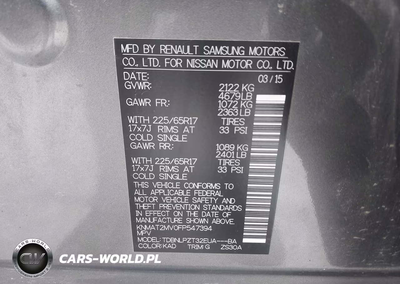 2015 Nissan Rogue S VIN:KNMAT2MV0FP547394 - 9