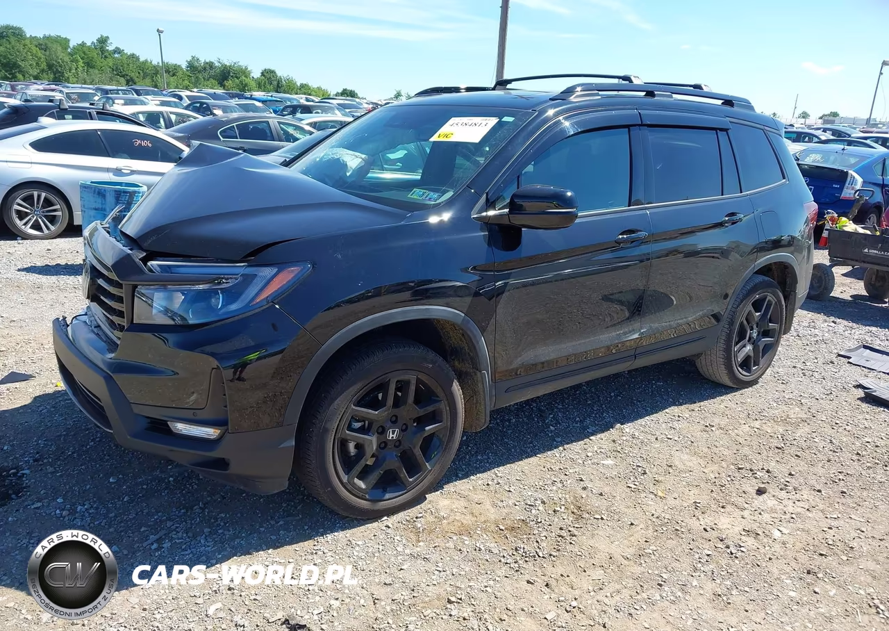 2025 Honda Passport Awd Black VIN:5FNYF8H86SB008005 - 2
