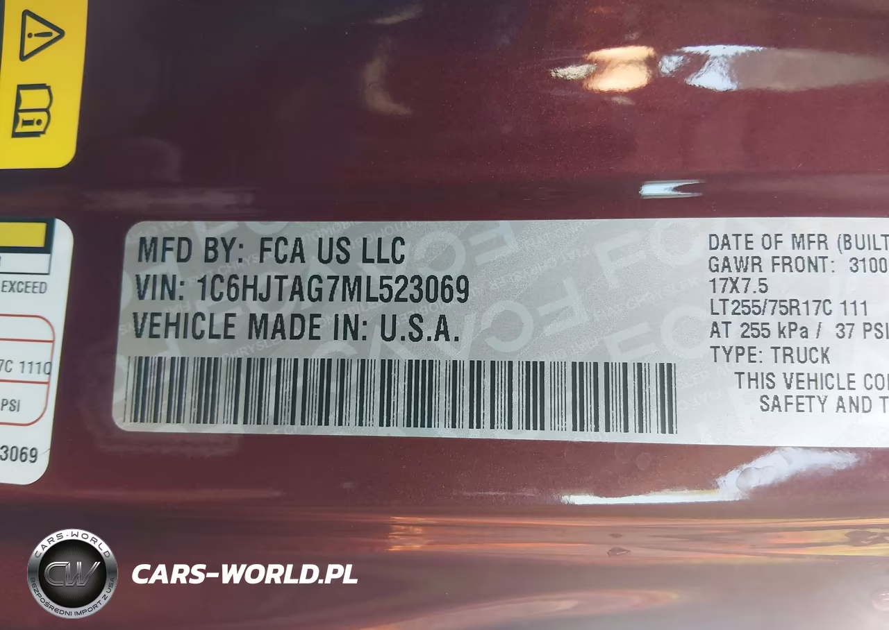 2021 Jeep Gladiator Willys 4X4 VIN:1C6HJTAG7ML523069 - 9