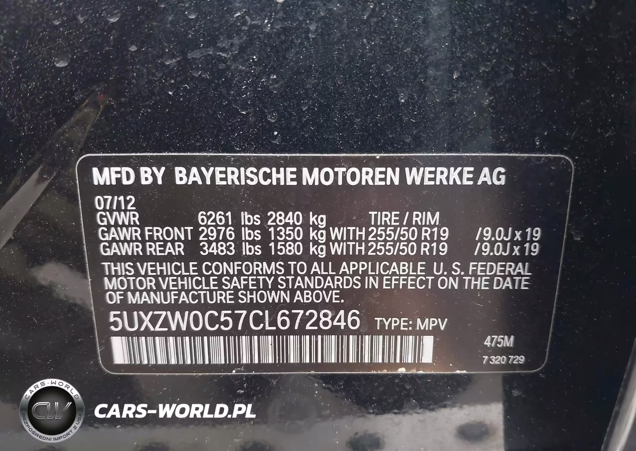 2012 BMW X5 xDrive35D VIN:5UXZW0C57CL672846 - 9