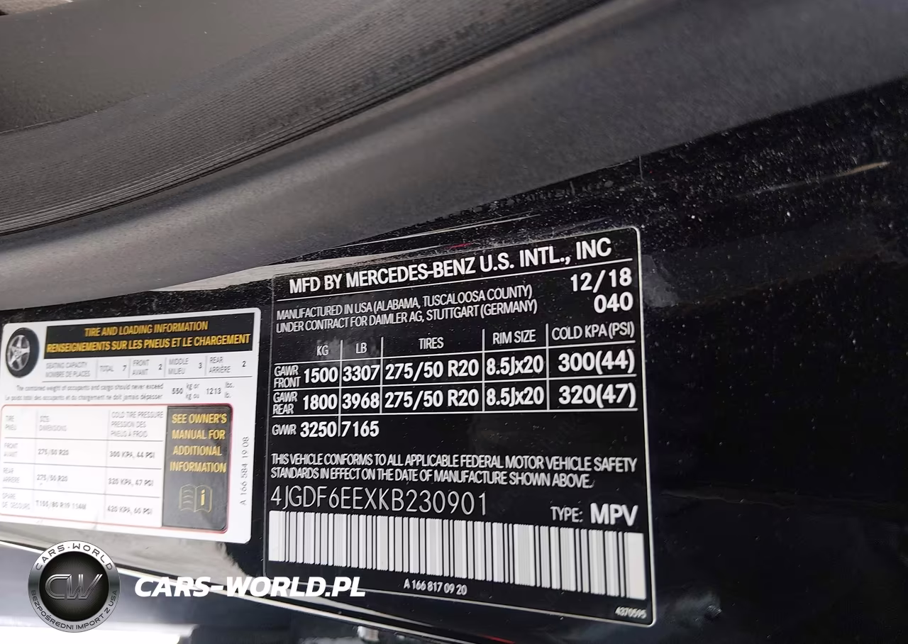 2019 Mercedes-Benz Gls 450 4Matic VIN:4JGDF6EEXKB230901 - 9
