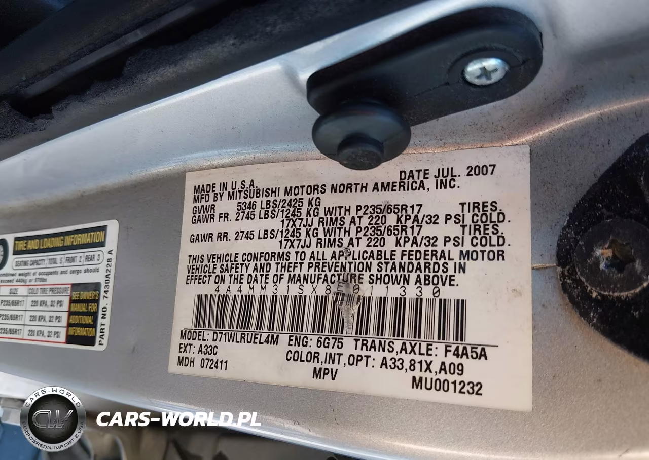 2008 Mitsubishi Endeavor Se VIN:4A4MM31SX8E011330 - 9