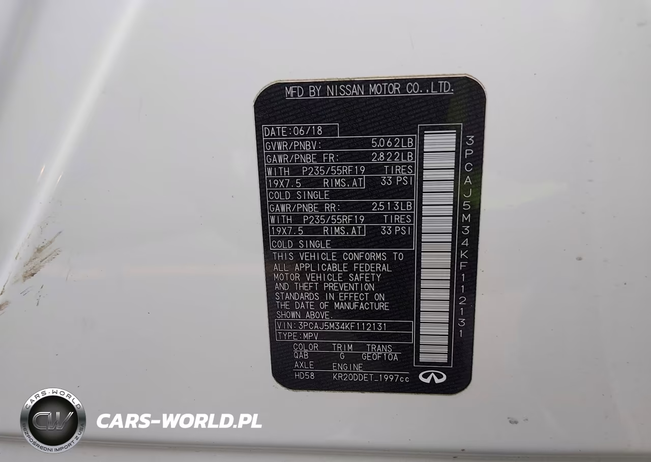 2019 Infiniti Qx50 Essential VIN:3PCAJ5M34KF112131 - 9