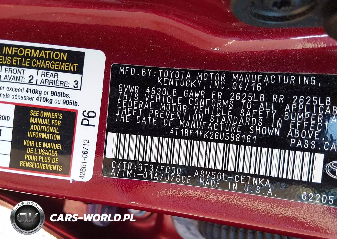 2016 Toyota Camry Le VIN:4T1BF1FK2GU598161 - 9