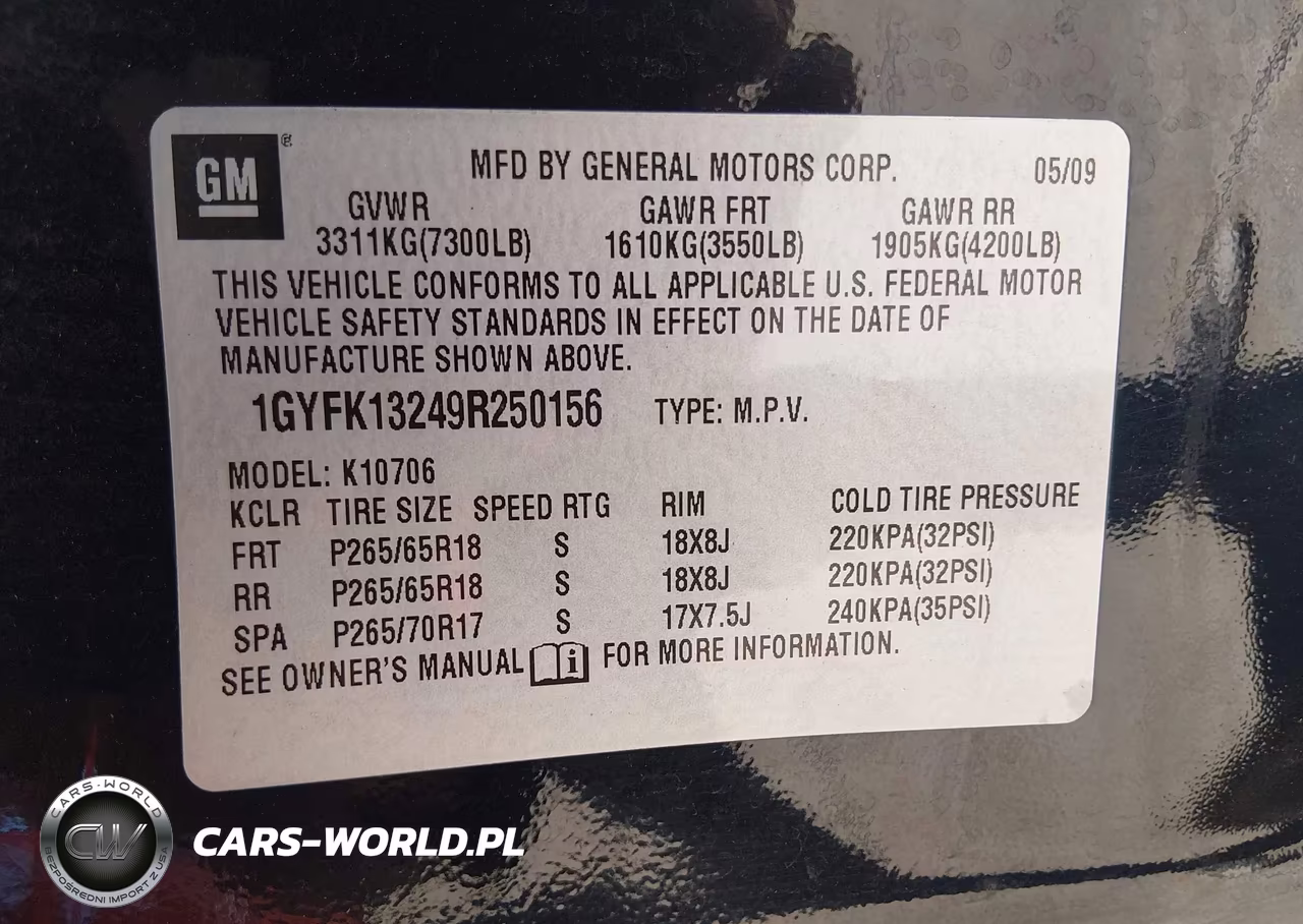 2009 Cadillac Escalade Standard VIN:1GYFK13249R250156 - 9