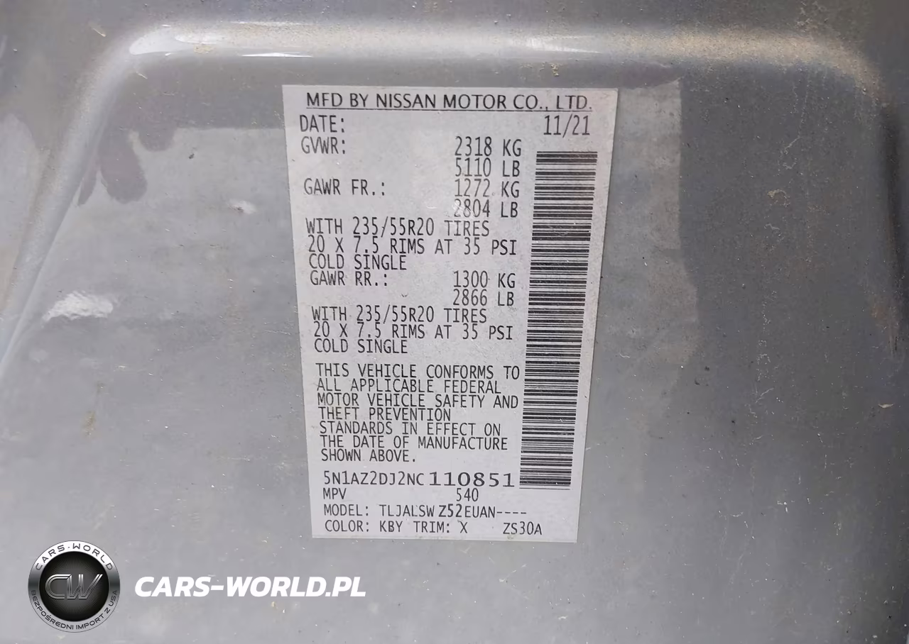 2022 Nissan Murano Platinum Fwd VIN:5N1AZ2DJ2NC110851 - 9