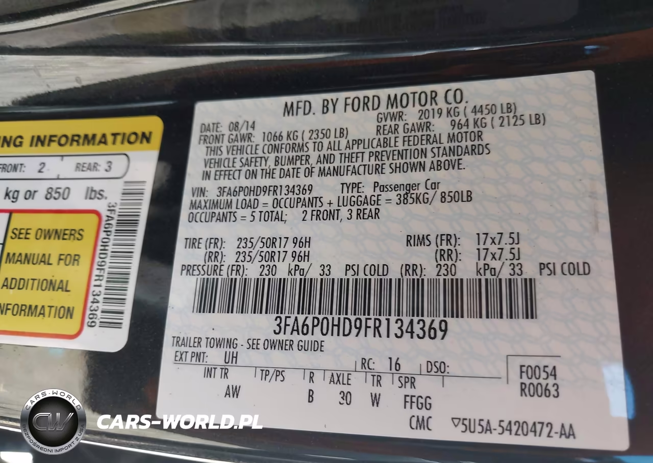2015 Ford Fusion Se VIN:3FA6P0HD9FR134369 - 9