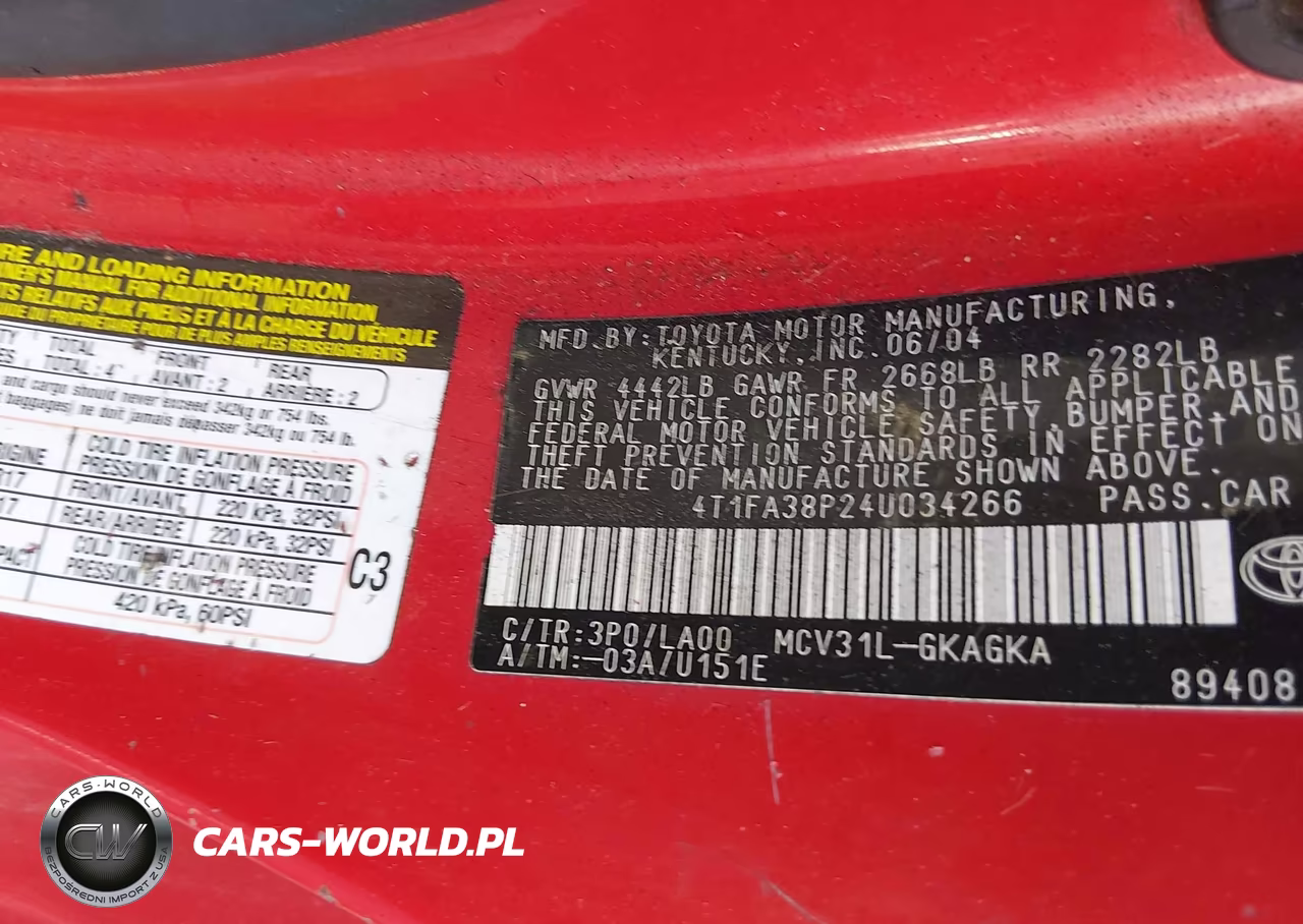 2004 Toyota Camry Solara Sle VIN:4T1FA38P24U034266 - 9