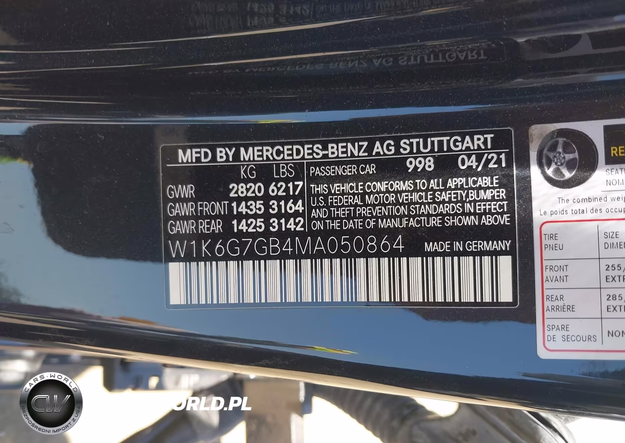 2021 Mercedes-Benz S 580 4Matic VIN:W1K6G7GB4MA050864 - 9