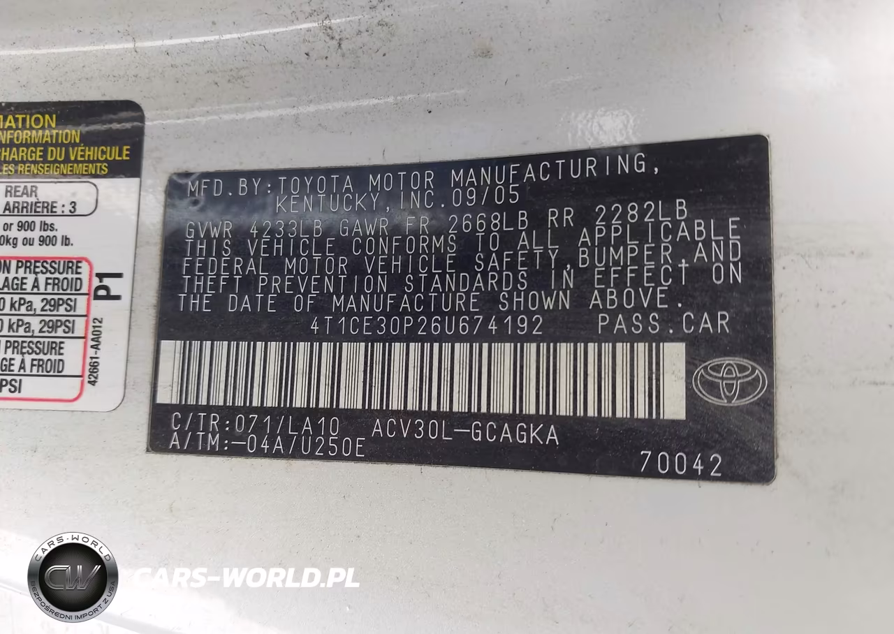 2006 Toyota Camry Solara Sle VIN:4T1CE30P26U674192 - 9