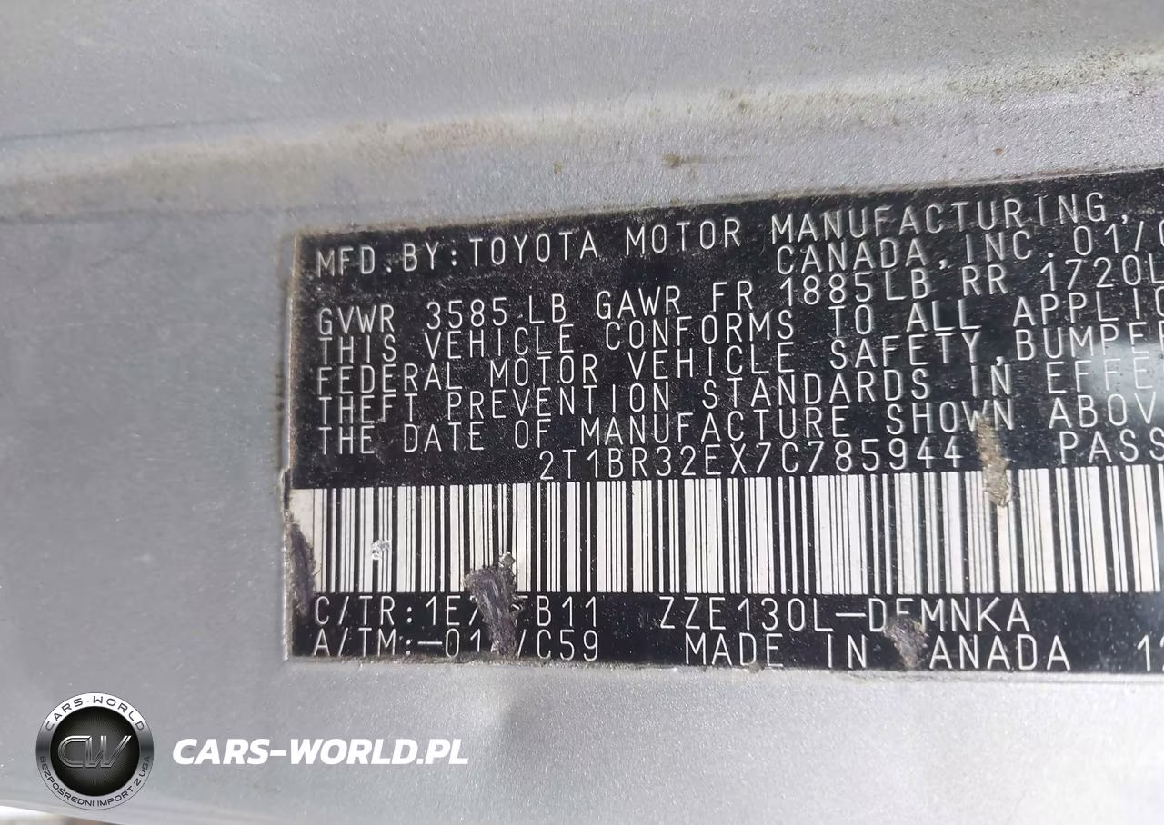 2007 Toyota Corolla Le VIN:2T1BR32EX7C785944 - 9