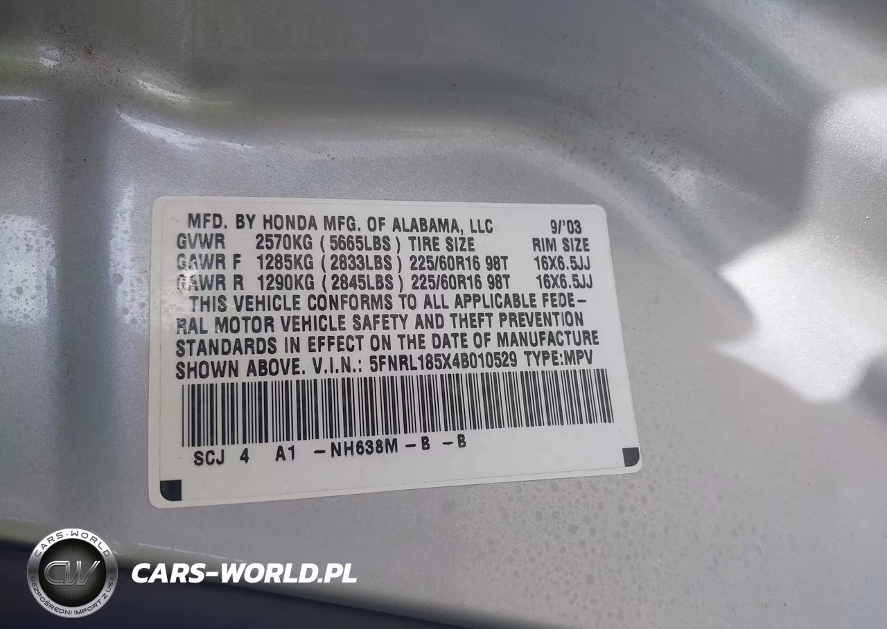 2004 Honda Odyssey Lx VIN:5FNRL185X4B010529 - 9