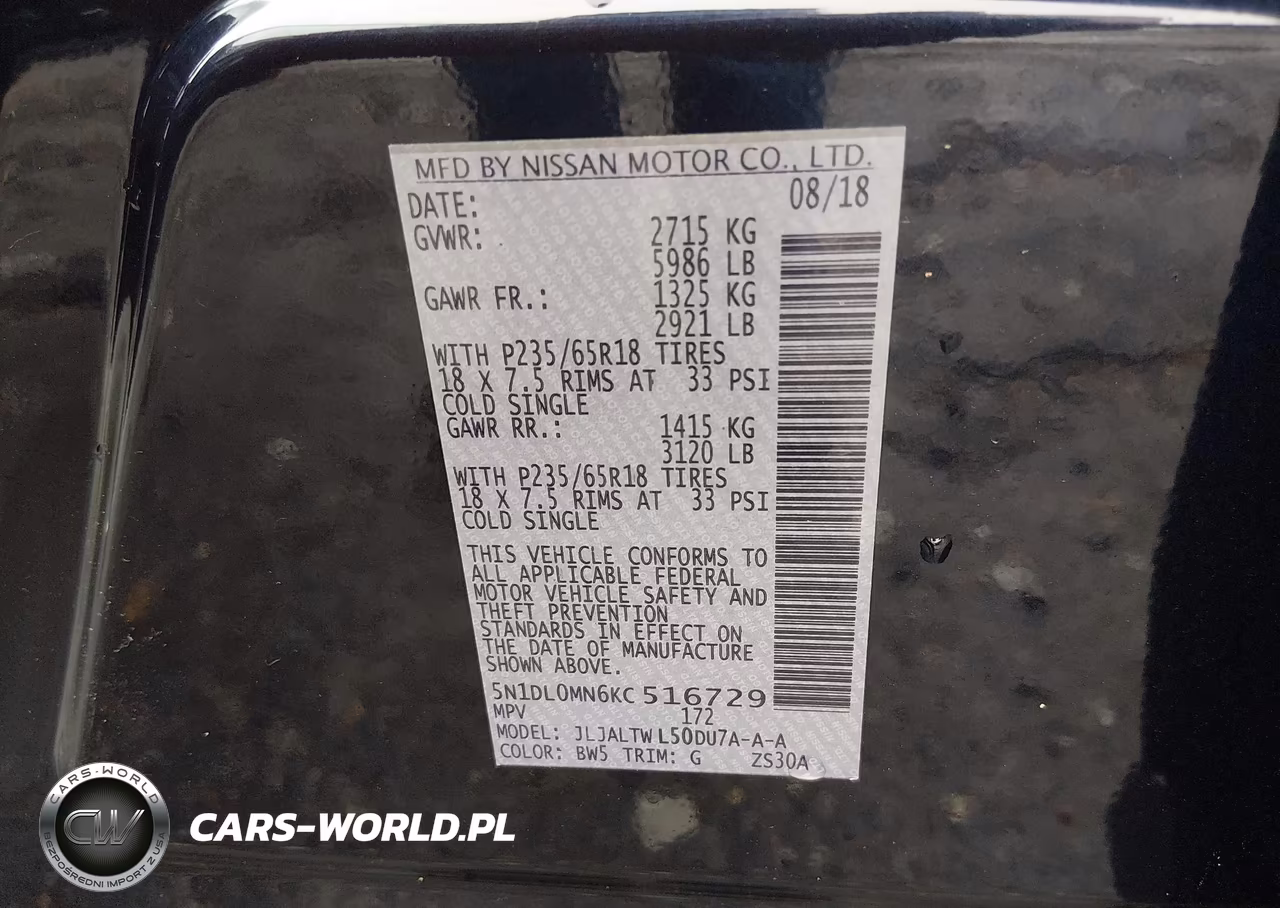 2019 Infiniti Qx60 Luxe VIN:5N1DL0MN6KC516729 - 9