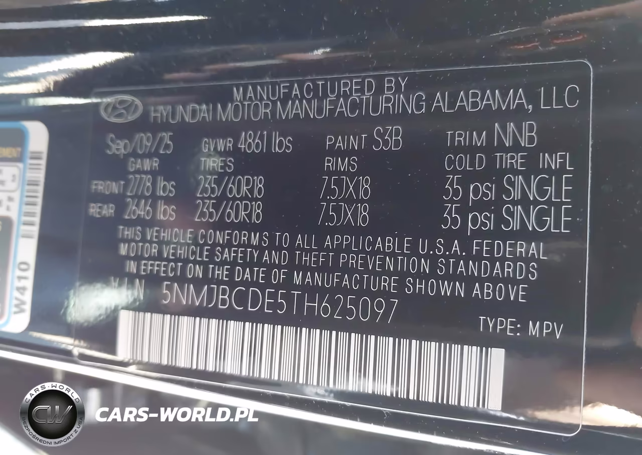 2026 Hyundai Tucson Sel VIN:5NMJBCDE5TH625097 - 9