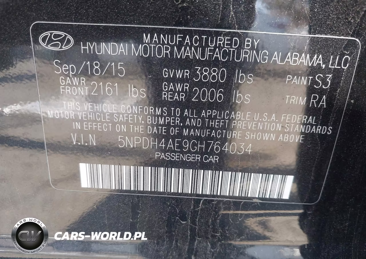 2016 Hyundai Elantra Se VIN:5NPDH4AE9GH764034 - 9