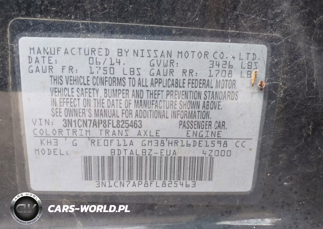 2015 Nissan Versa 1.6 Sv VIN:3N1CN7AP8FL825463 - 9
