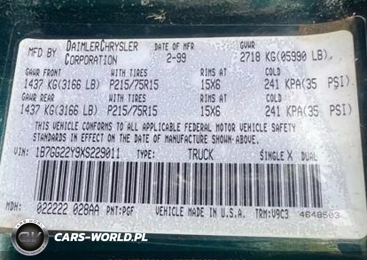 1999 Dodge Dakota Slt-Sport VIN:1B7GG22Y9XS229011 - 9