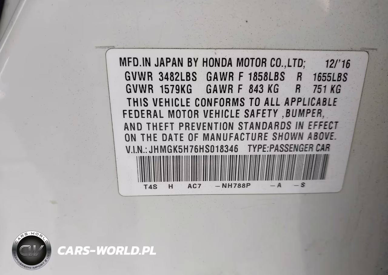 2017 Honda Fit Ex VIN:JHMGK5H76HS018346 - 9