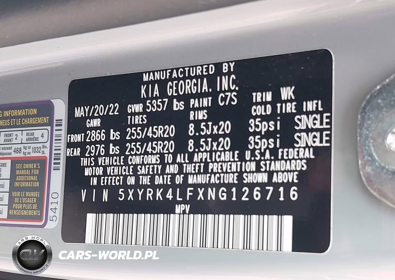 2022 Kia Sorento Sx VIN:5XYRK4LFXNG126716 - 9