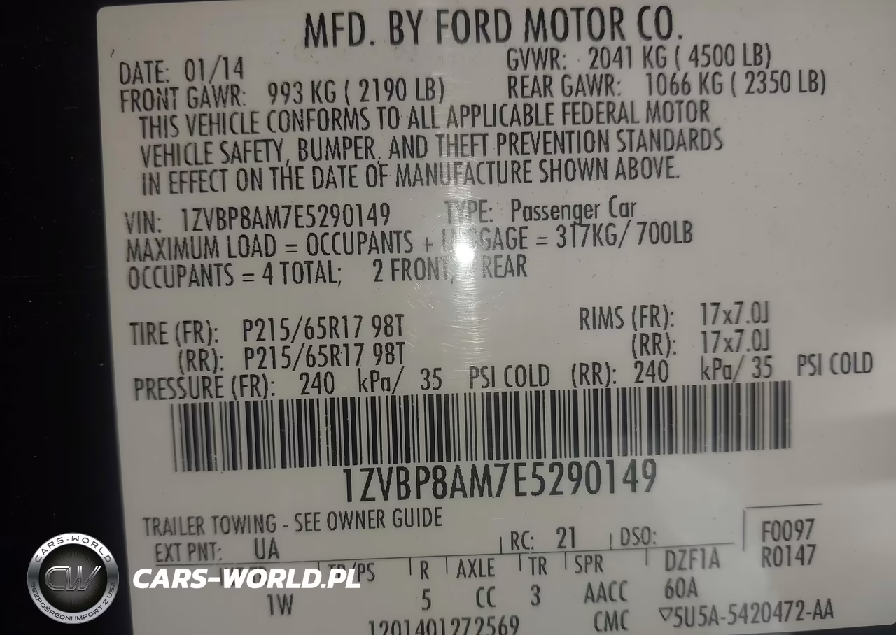 2014 Ford Mustang V6-V6 Premium VIN:1ZVBP8AM7E5290149 - 9