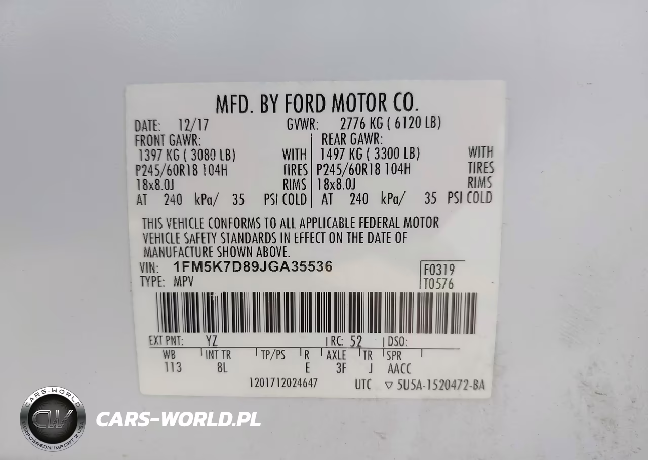 2018 Ford Explorer Xlt VIN:1FM5K7D89JGA35536 - 9