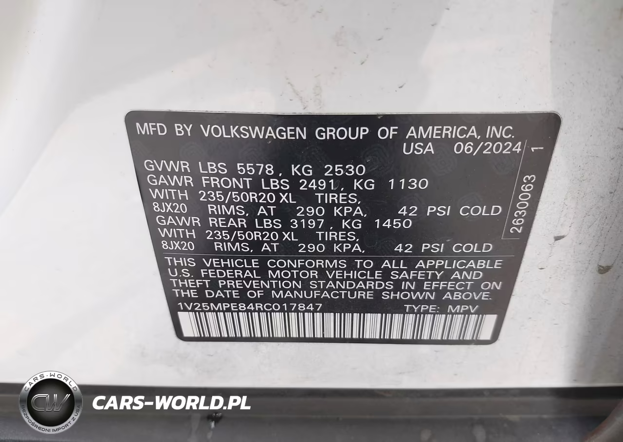 2024 Volkswagen Id.4 S VIN:1V25MPE84RC017847 - 9