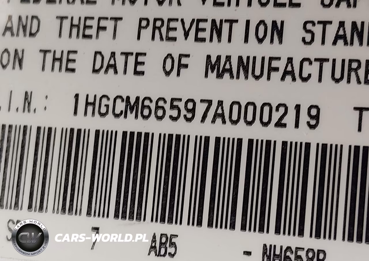 2007 Honda Accord 3.0 Ex VIN:1HGCM66597A000219 - 9