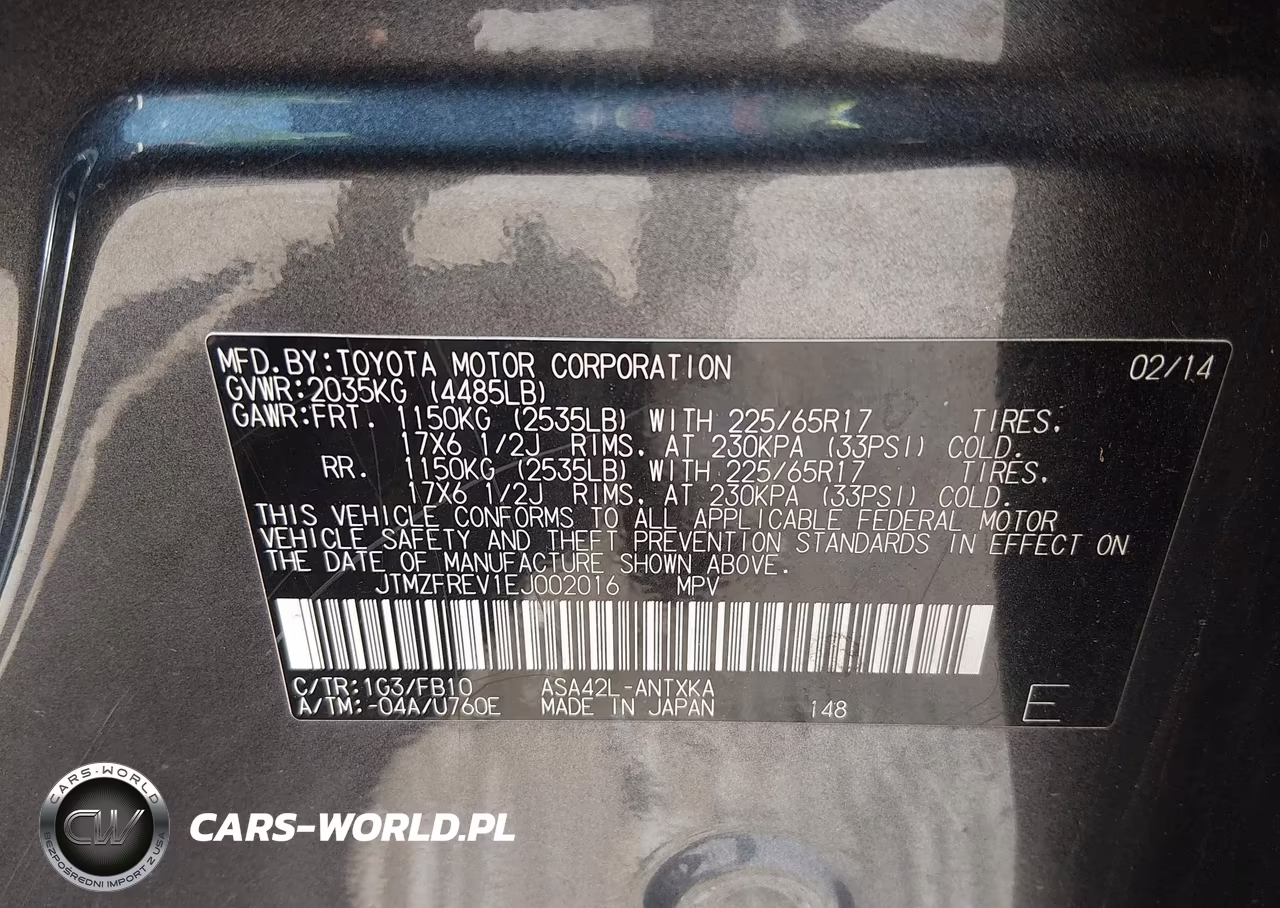 2014 Toyota Rav4 Le VIN:JTMZFREV1EJ002016 - 9
