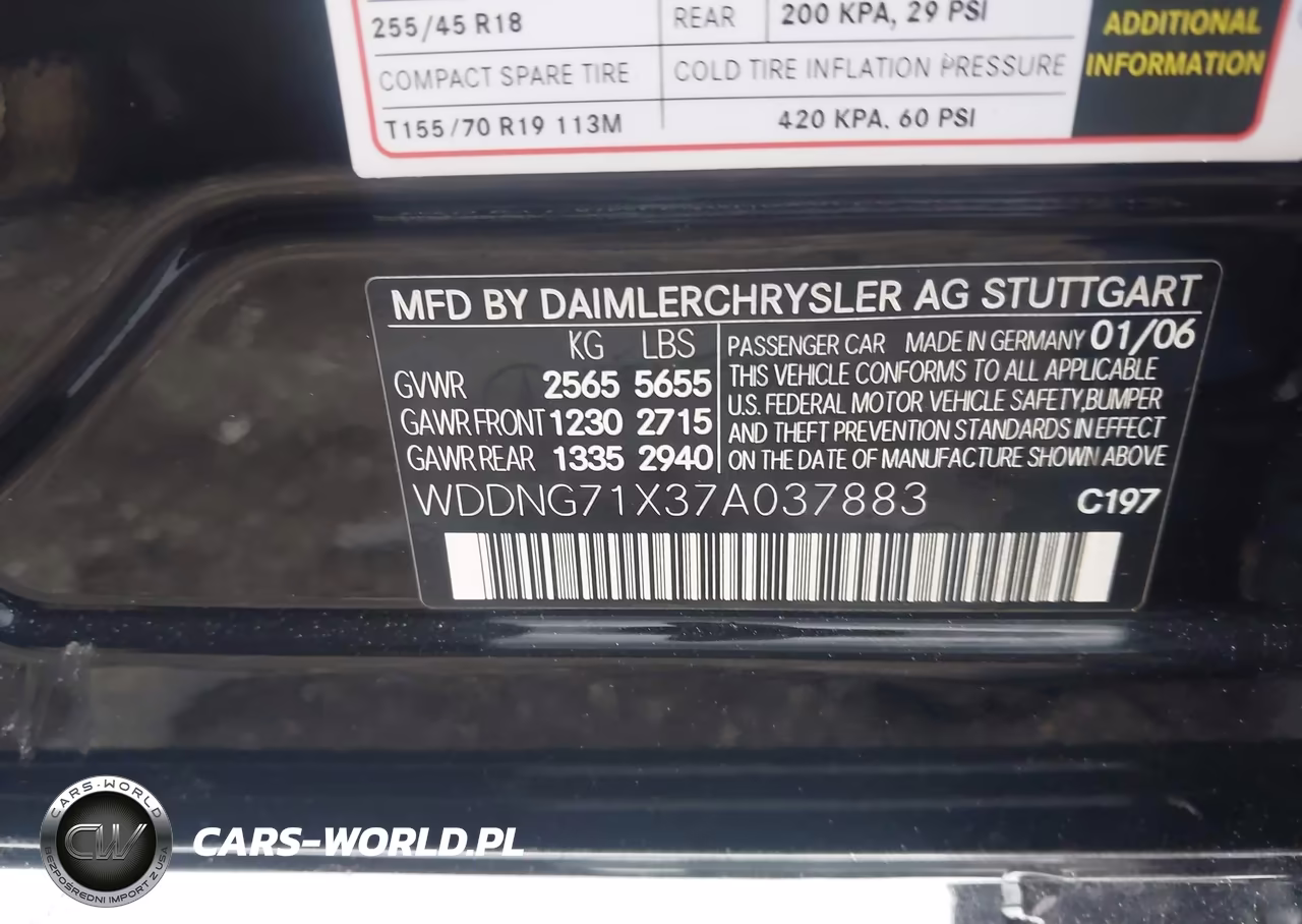 2007 Mercedes-Benz S 550 VIN:WDDNG71X37A037883 - 9