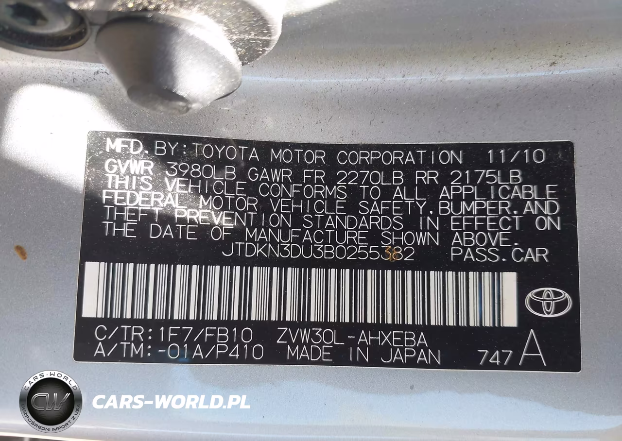 2011 Toyota Prius Three VIN:JTDKN3DU3B0255382 - 9