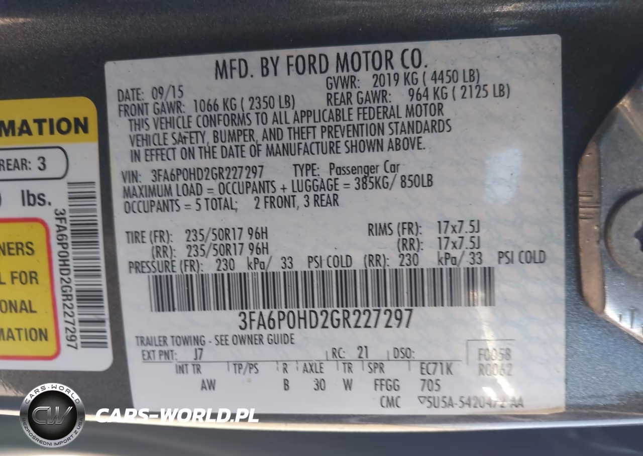 2016 Ford Fusion Se VIN:3FA6P0HD2GR227297 - 9