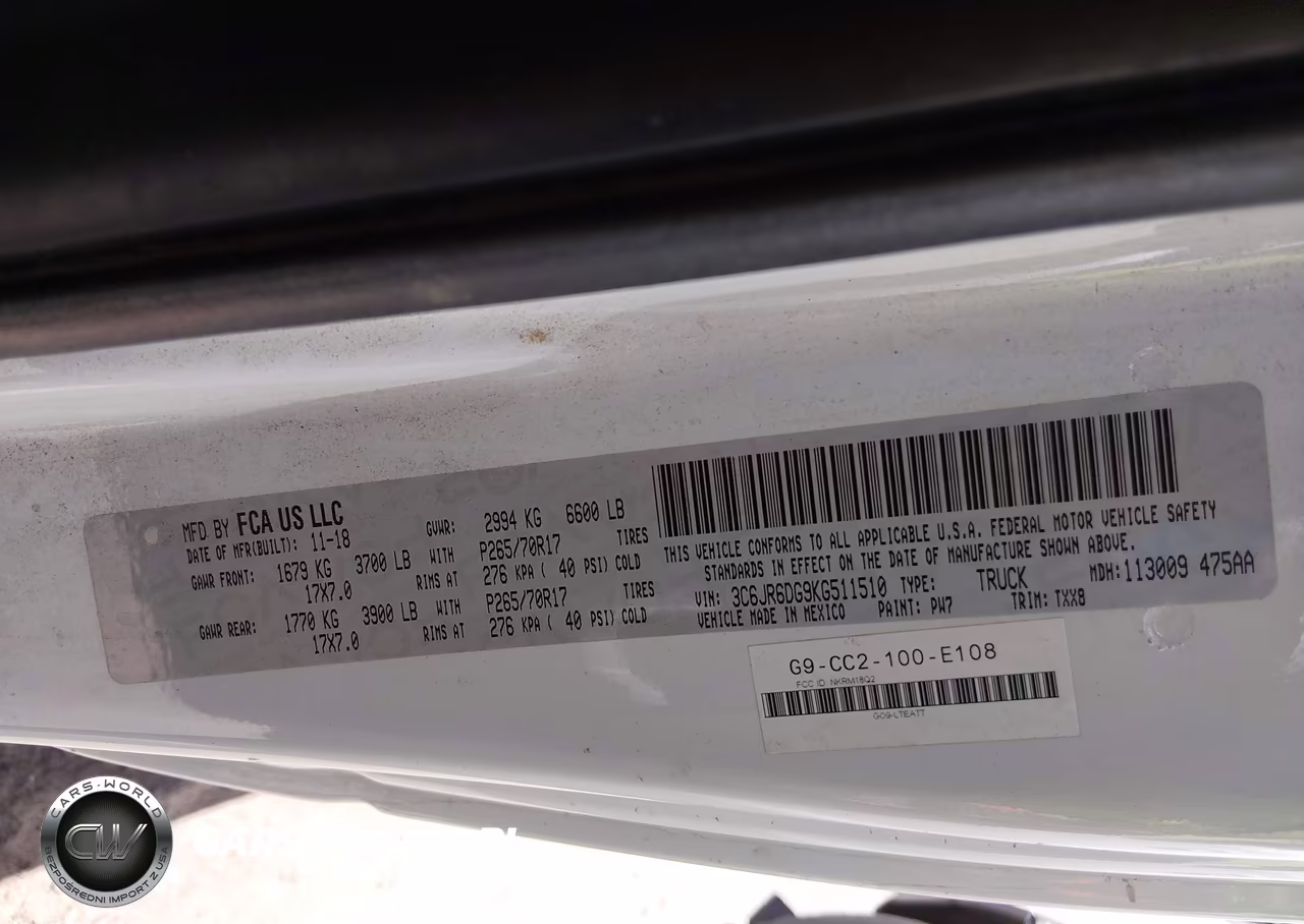 2019 Ram 1500 Classic Tradesman 4X2 8' Box VIN:3C6JR6DG9KG511510 - 9