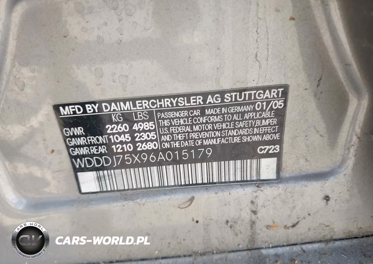 2006 Mercedes-Benz Cls 500 VIN:WDDDJ75X96A015179 - 9
