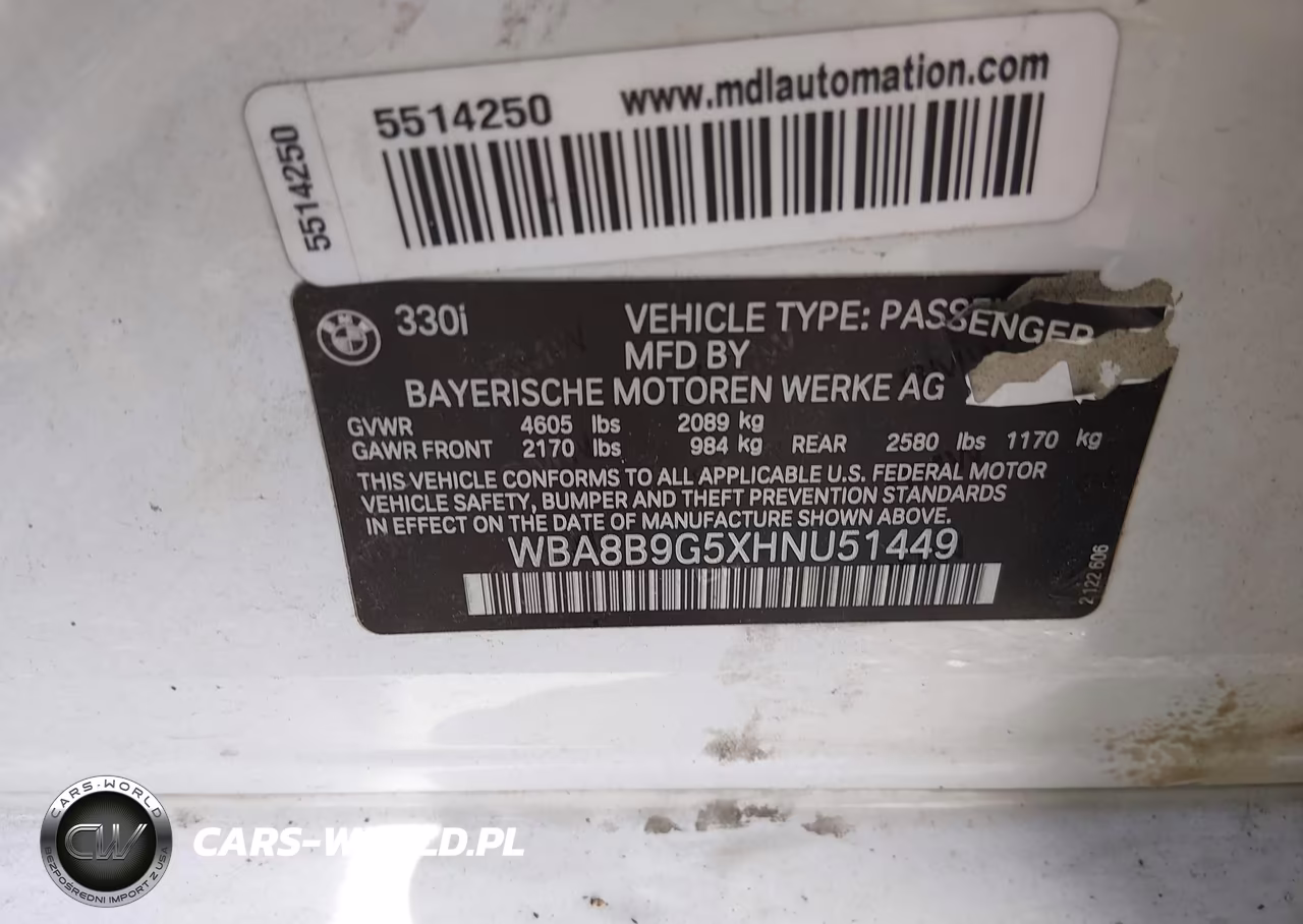 2017 BMW 330I VIN:WBA8B9G5XHNU51449 - 9