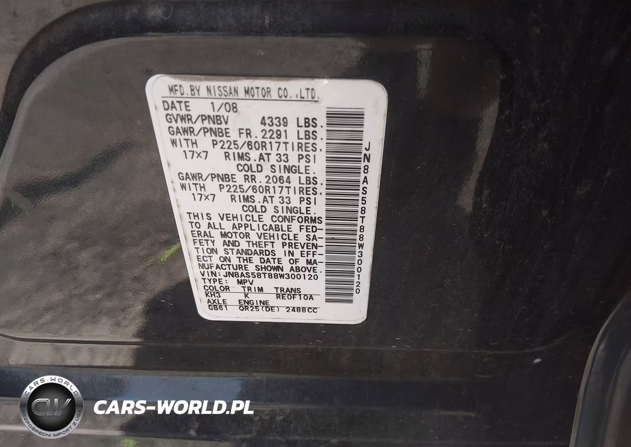 2008 Nissan Rogue Sl VIN:JN8AS58T88W300120 - 9
