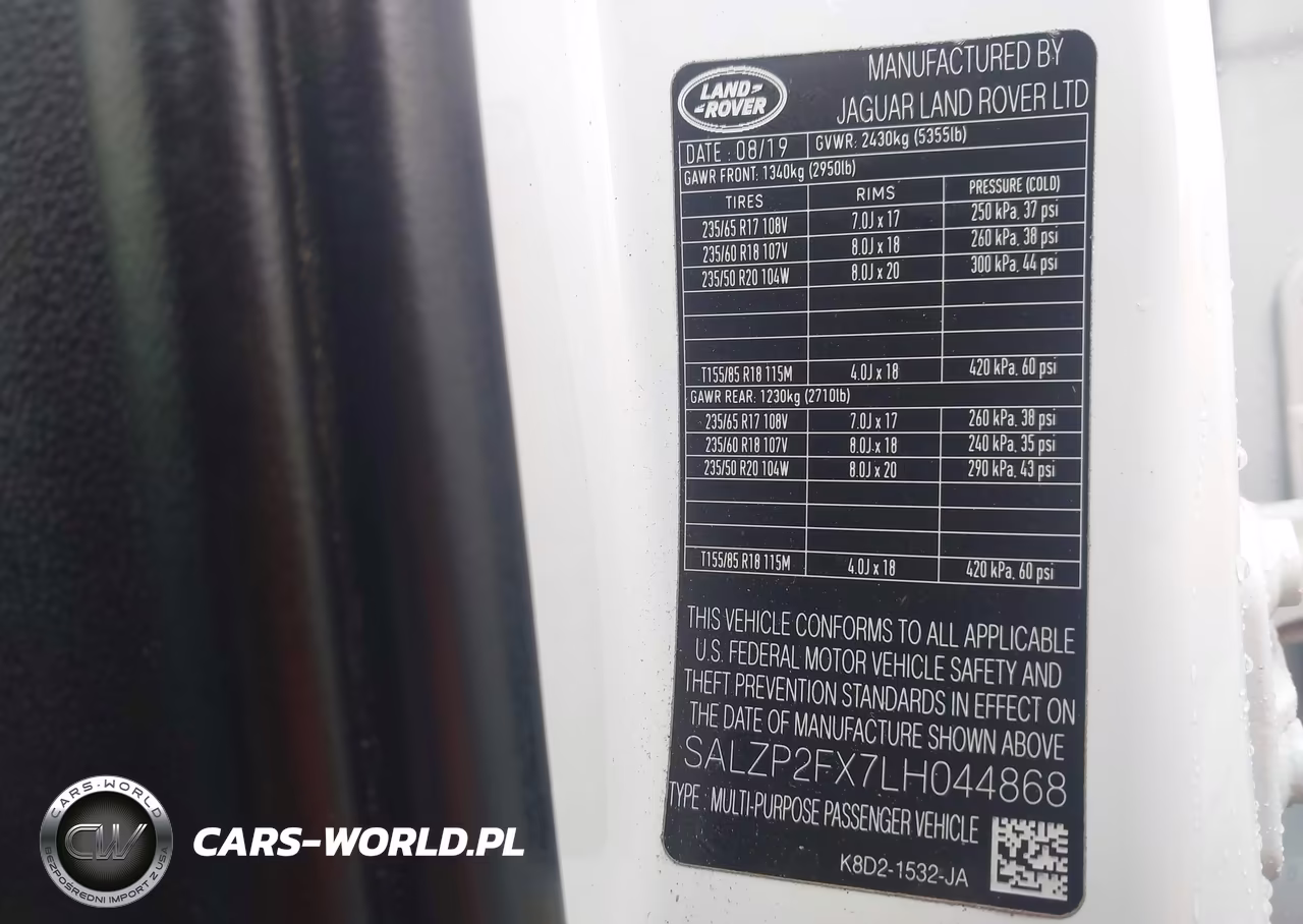 2020 Land Rover Range Rover Evoque Se VIN:SALZP2FX7LH044868 - 9