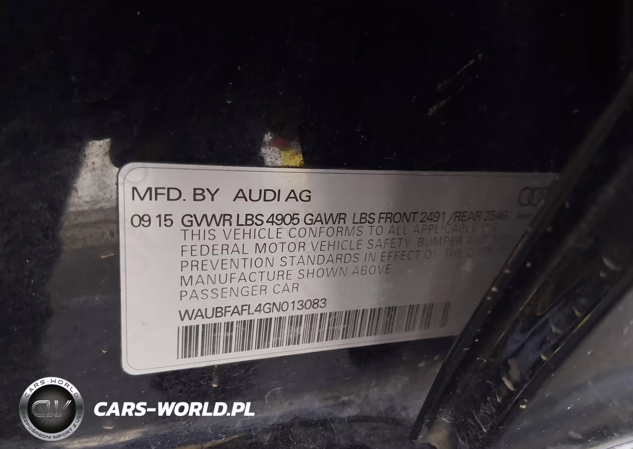 2016 Audi A4 Premium VIN:WAUBFAFL4GN013083 - 9