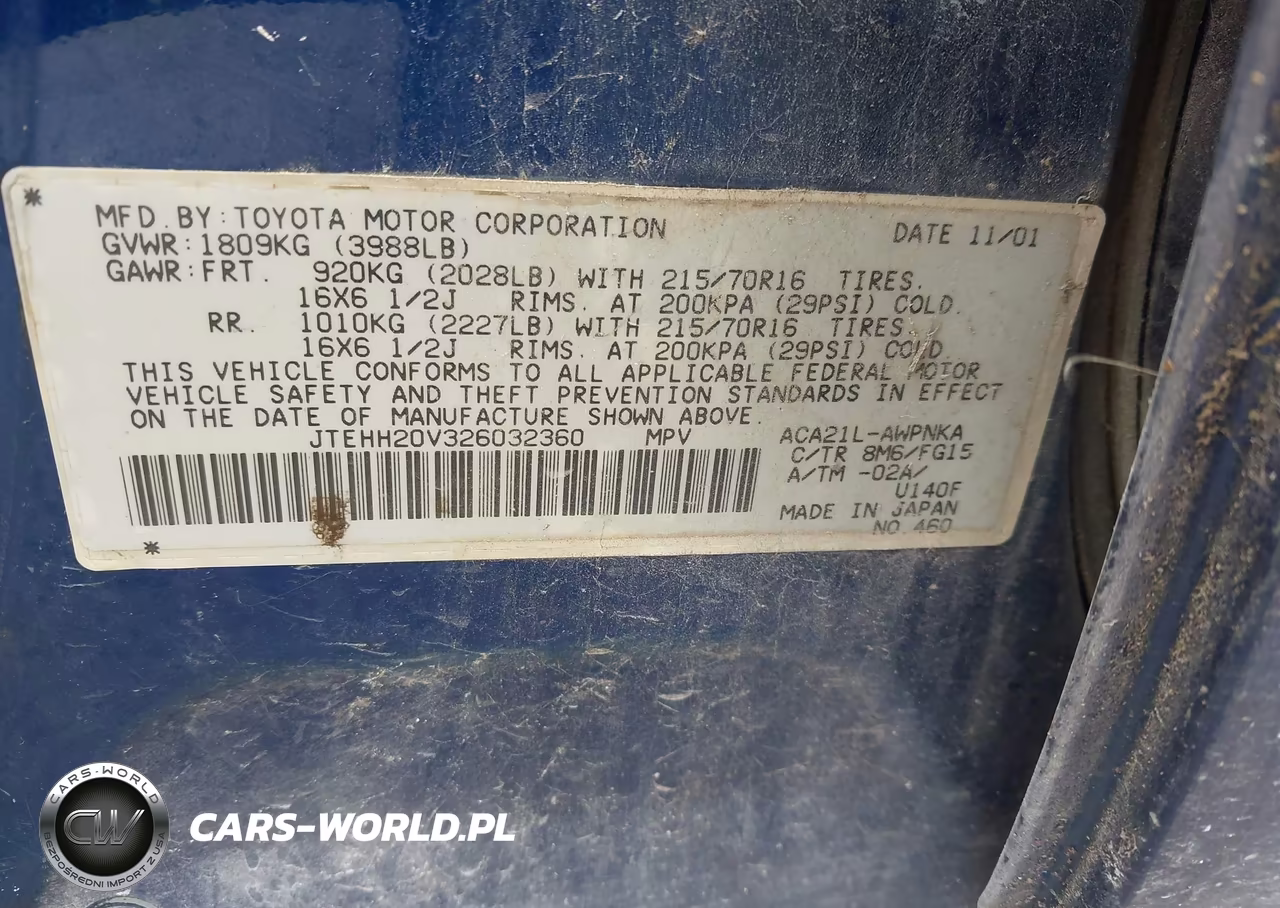 2002 Toyota Rav4 VIN:JTEHH20V326032360 - 9