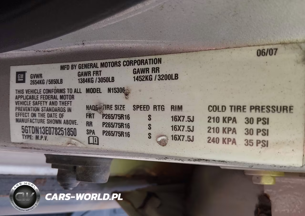 2007 Hummer H3 Suv VIN:5GTDN13E078251850 - 9