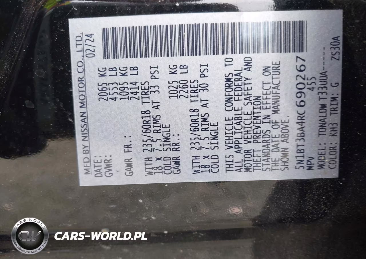 2024 Nissan Rogue Sv Fwd VIN:5N1BT3BA4RC690267 - 9